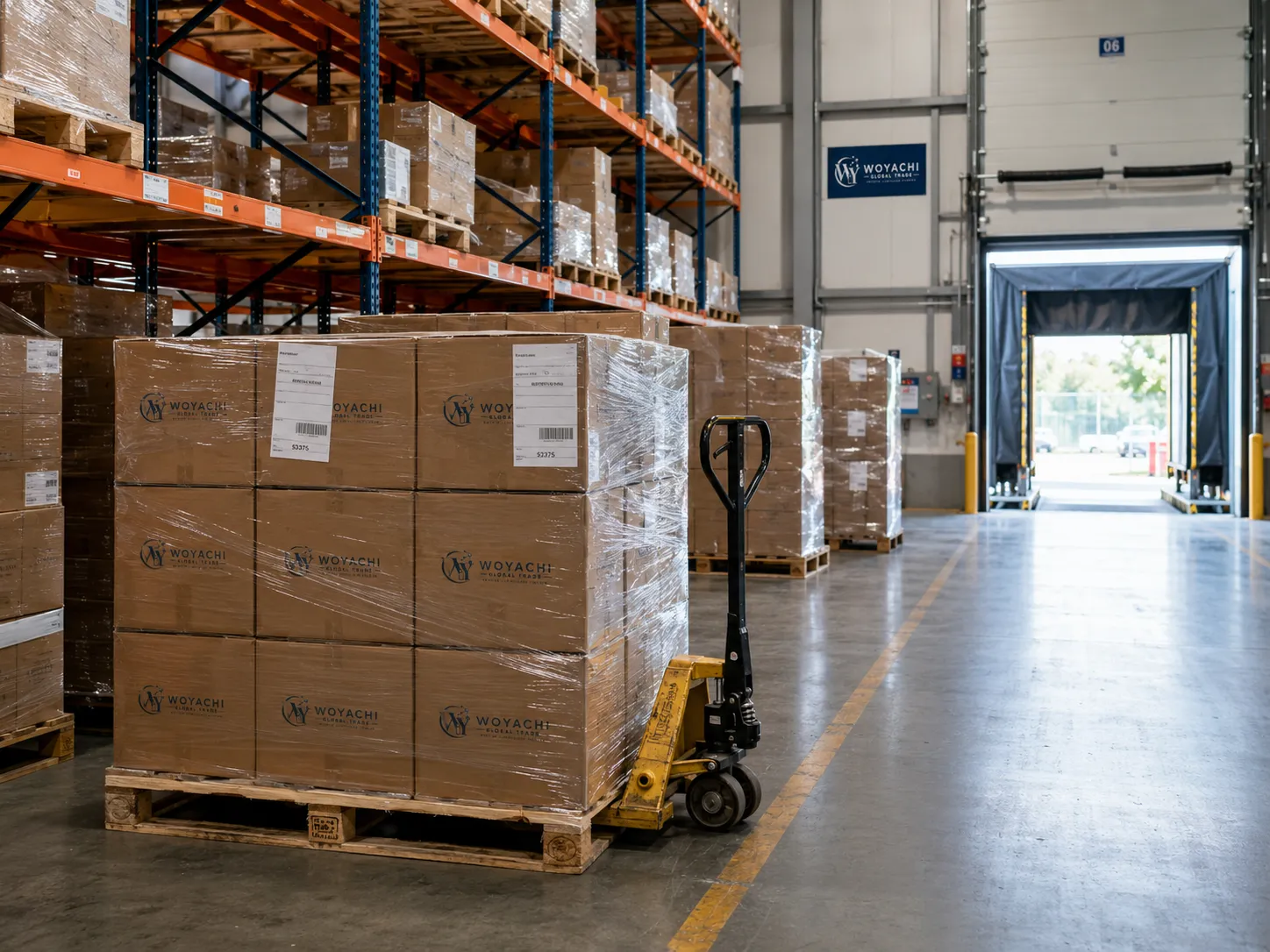 WYC dispatch warehouse with pallets and loading dock